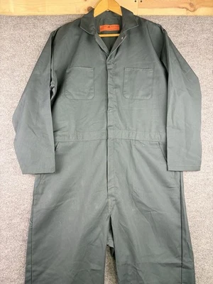 New W/o Tags  Coveralls Red Kap Coveralls Used Work Uniform Green 50 Long Sleeve - Image 1 of 4