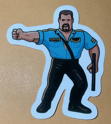 WWF WWE Hasbro 90s Cartoon Style Big Bossman Series 3 Vinyl Wrestling Sticker