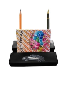 Sab 9.3 Convertible ref228 BLACK Business card pens pencil holder paper weight - Picture 1 of 1