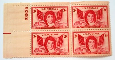 SCOTT 962 - FRANCIS SCOTT KEY ISSUE - BLOCK of 4 - 1948 - MNH - Image 1 of 2