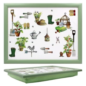 Bandeja de regazo acolchada - diseño de jardinería con dedos verdes - Imagen 1 de 1