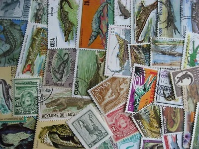 Topical hoard breakup 35 Crocodiles, Alligators. Mixed condition, few duplicates - Image 1 of 4