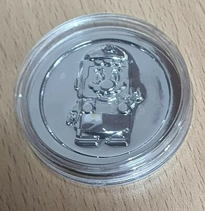 LEGO SUPER MARIO COLLECTIBLE COIN - SILVER COLOR ORIGINAL PACKAGE WITH COIN CASE - Picture 1 of 6