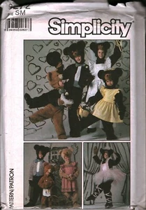 8272 Vintage Simplicity Halloween Costume Pattern ADULT Bear Dress Pinafore OOP - Picture 1 of 2