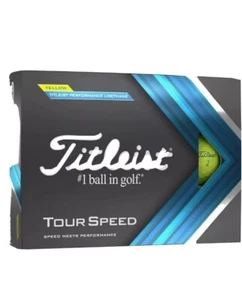 Titleist 2022 Tour Speed Yellow Golf Balls (pack of 12) T4152S - Picture 1 of 7
