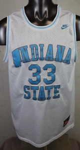 Nike Team Larry Bird Indiana State 33 Jersey Size XXL Vintage White Blue - Picture 1 of 12
