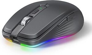 SROSSTEC Mouse Wireless 2400 DPI Ricaricabile Bluetooth Mouse Gaming Led 