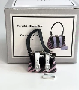 PHB Porzellan aufklappbare Schmuckschatulle Geldbörse und Kreditkarte - Bild 1 von 8