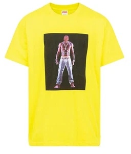 Supreme SS20 Tupac Hologram Tee Shirt Yellow Large New Authentic Box Logo - Picture 1 of 1