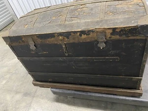 Antique Louis Vuitton Camel Back Trunk Pre Logo - Picture 1 of 19