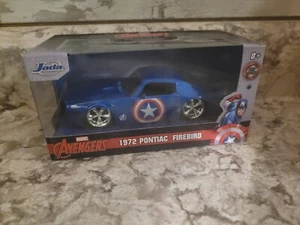 1/32 Jada Marvel Avengers Captain America 1972 Pontiac Firebird Diecast Car w/Bx - Picture 1 of 2