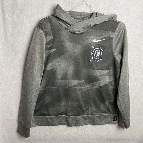 Nike Detroit Tigers MLB Women's Pullover Hoodie Gray Sweatshirt Size XL Cover