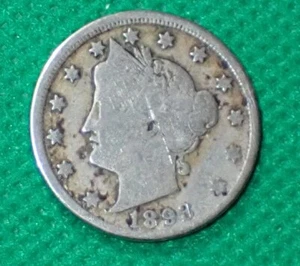1893 Liberty Head Nickel 5c - 6 Letters #1040 - Picture 1 of 3