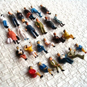 48 x HO scale Model People Painted Figure with half Seated Passenger scenery - Picture 1 of 1