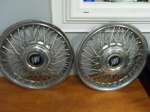 TWO 1986 1987 1988 1989 Buick Skyhawk Skylark Somerset Wire Hubcap Wheel Cover - Picture 1 of 16