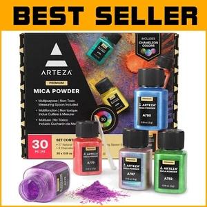 30 Assorted Mica Powders - Premium Pigments for Resin and Candle Projects - Picture 1 of 10