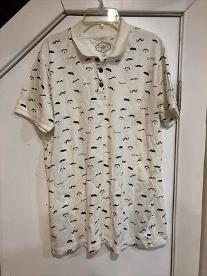 Camisa Polo Diseño Bigote Única de New Look Hombre, Talla Grande Foto 1 de 4