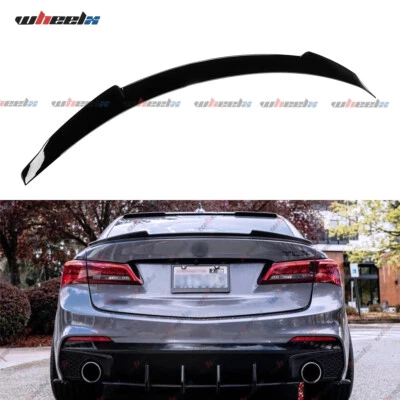 For 2015-2020 Acura TLX V-Style Sedan Gloss Black Rear Trunk Lid Spoiler Wing US - Image 1 of 4