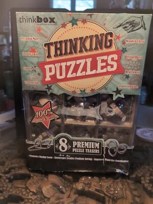 Thinkbox Thinking Puzzles (8) Premium Puzzle Teasers 100% Wood Quality - Image 1 of 4
