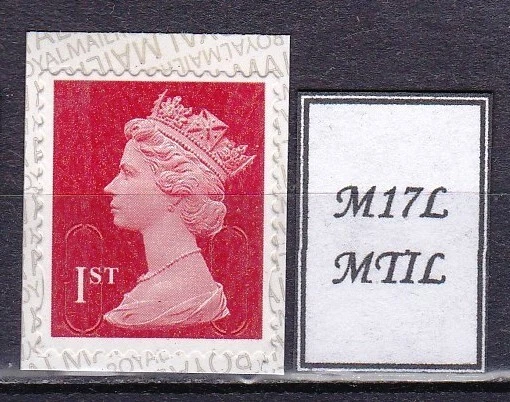 QE2 - 2017 MNH 1st Class Red Overlay M17L & MTIL - SA - Image 1 of 1