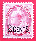 Canada 88 Queen Victoria édition provisoire 2c sur 3c MH FVF