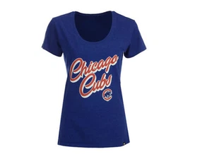 Women's Chicago Cubs '47 Brand MLB Club Script T-Shirt Top NWT $28 - Picture 1 of 1