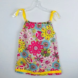 Hanna Anderssen Girls 100 CM Size 4 Colorful Ribbon Accented Floral Dress - Picture 1 of 7