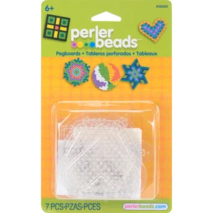 Perler Pegboards 5/Pkg-Assorted Clear Shapes - Picture 1 of 1