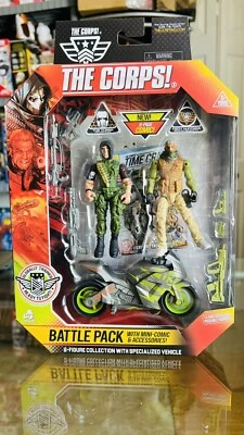THE CORPS Battle Pack 2 Figuras TROLL & SMOKE con Motocicleta y Cómic Foto 1 de 4