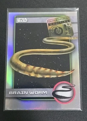 2025 Topps Chrome Star Wars UO-2 BRAIN WORM Outer World Oddities Insert - Image 1 of 2