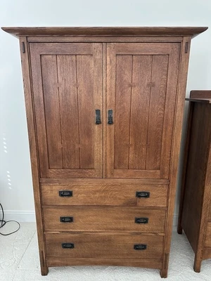 Stickley Mission Oak Entertainment Cabinet Armoire~Console~Vintage - Image 1 of 4