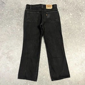 Jeans Levis 517 Para Hombre 33x27 Negro Denim Bootcut Naranja Tab Envejecido De Colección Años 90 - Imagen 1 de 13