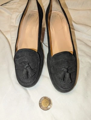 Christian Louboutin Tacón Gatito Gamuza Negro Talla 38.5 Foto 1 de 4