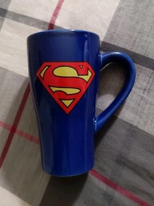 Superman "S" Logo Reise Kaffeebecher/Tasse & Deckel - 16 Unzen/450 ml - Top Zustand - Bild 1 von 5