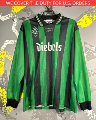 Camiseta de fútbol visitante Borussia Munchengladbach larga 1995 1996 camiseta Reebok L ig93 Foto 1 de 4