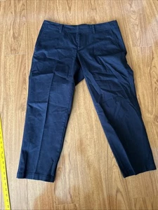 Lands’ End Women’s Black Pants Size 14 Tapered Ankle Classic Work Chinos - Picture 1 of 8
