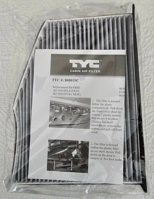 1K1819653B  Cabin Air Filter NEW for Volkswagen Golf Jetta Passat Audi A3 Q3 TT - Image 1 of 4