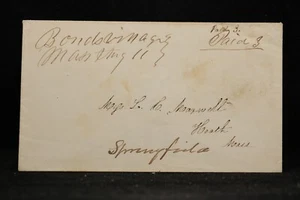Massachusetts: Bonds Village 1850s Stampless Cover, Ms, DPO Hampden Co - Picture 1 of 2