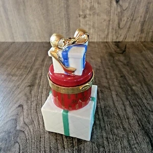Lenox Trinket Box Stacked Christmas Presents Packages Dated 2000 - Picture 1 of 4