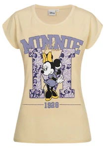 Damen 77 Lifestyle T-Shirt Disney Kurzarm Shirt Minnie Mouse gelb N22069009 - Bild 1 von 3