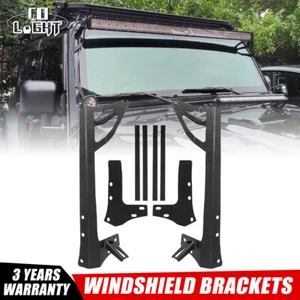 52-50'' Windshield LED Light Bar+2Pods Mount Brackets for Jeep Wrangler JK 07-18 - Picture 1 of 9