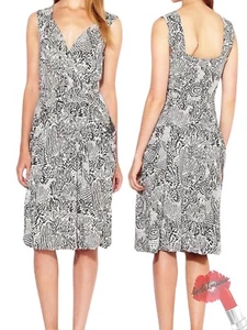 Marc by Marc Jacobs Kleid Damen Medium Schwan drapiert schwarz-weiß Print - Bild 1 von 19
