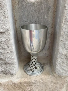 Antigua réplica caballero gótico vaso de beber "El Grial" copa de estaño altura 16 cm - Imagen 1 de 4