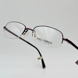 Dolce Gabbana eyeglasses Ladies OVAL Purple half Rim Titanium Mod. NYLON D & G - Picture 1 of 10