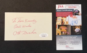 Otto Graham Signed Index Card JSA Certified AUTO QB Cleveland Browns HOF 1965! - Picture 1 of 3