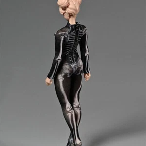 1:12 Scale Skeleton Bodysuit Jumpsuit Clothes for 6" Female Figure Handmade - Picture 1 of 3