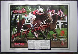 Saturday, August 28, 1999 SARATOGA "Victory Gallop" 18"x26" Horse Racing Poster - Picture 1 of 1