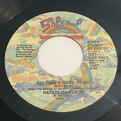 Raphael Cameron: All that's good to me  (Mono) / Stereo) 45 - Soul Boogie Foto 1 de 2