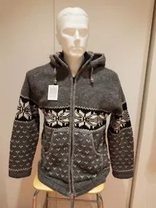 Amba-Moden Jacke Schafswolle Fleece unisex mollig warm Größe L - Bild 1 von 5