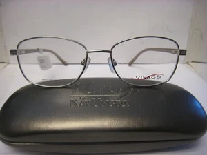 Visage VIS E216 Silver Eyeglasses Frames 53-17-140-38V NWT $54 MSRP With CASE - Picture 1 of 6